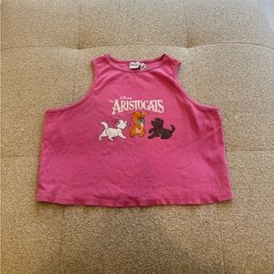 Disney Aristocats Pink Graphic Tank Top Marie Toulouse Berlioz Primark XL